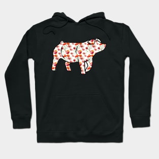 Watercolor Poppy Pig Silhouette 1 - NOT FOR RESALE WITHOUT PERMISSION Hoodie